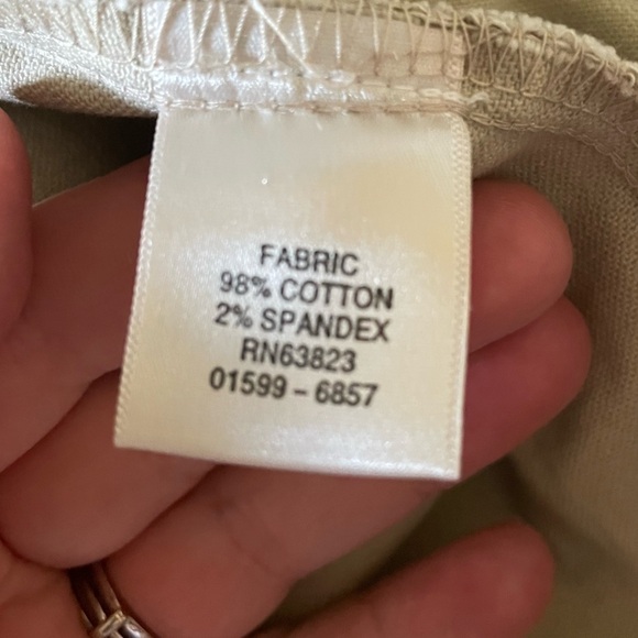 Khaki Christopher & Banks Button Down Skirt Stretchy Size 10 - Picture 4 of 8